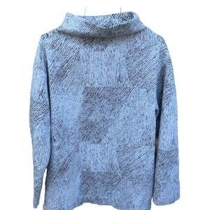 theory mock turtleneck top Large Black/white